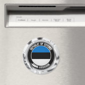 Estland-RundEmblem Magnet (In Situ (Geschirrspüler))