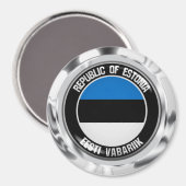 Estland-RundEmblem Magnet (Vorderseite/Rückseite)