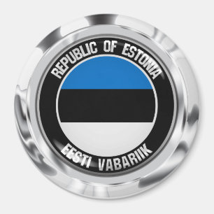 Estland-RundEmblem Magnet