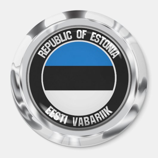 Estland-RundEmblem Magnet (Vorne)