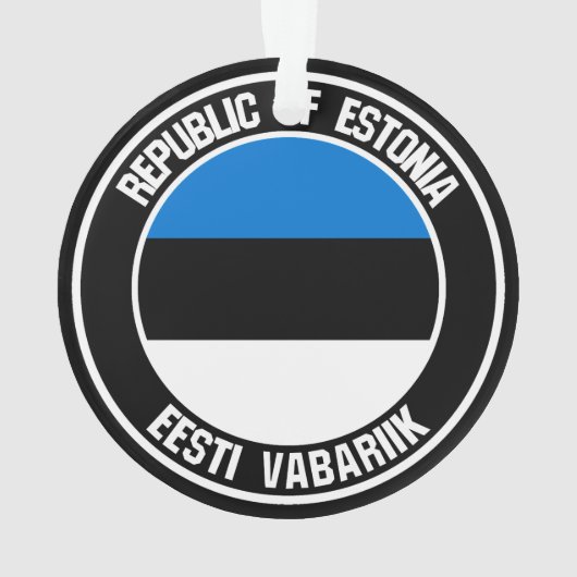 Estland-RundEmblem Ornament (Rückseite)