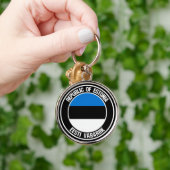 Estland-RundEmblem Schlüsselanhänger (Hand)