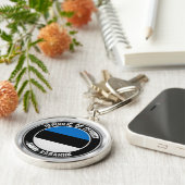 Estland-RundEmblem Schlüsselanhänger (Seite)