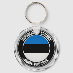 Estland-RundEmblem Schlüsselanhänger