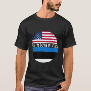 Estland - Shirt - amerikanische und estnische Flag