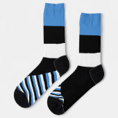 Estland Socken, estnische Flagge Farben / Sport Socken (Linkes Detail)