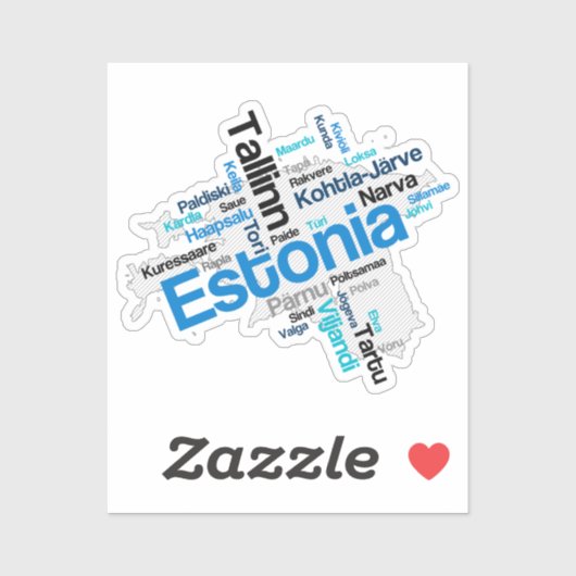 Estland - Stadt Aufkleber (Blatt)