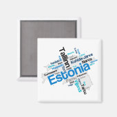 Estland - Stadtplan Magnet (Vorderseite/Rückseite)