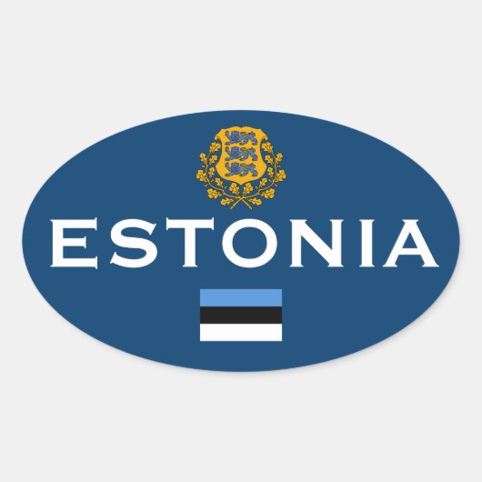 Estland Sticker für europäische Ovale (Vorderseite)