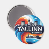 Estland Tallinn Travel Magnet (Vorderseite/Rückseite)