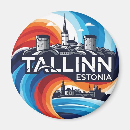 Estland Tallinn Travel Magnet (Vorne)