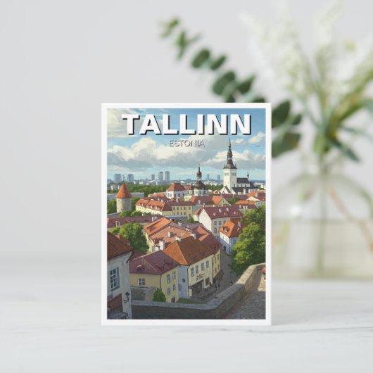 Estland Tallinn Travel Postkarte (Stehend Vorderseite)
