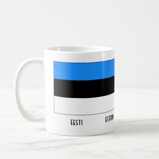 Estland Tasse Estonia Karte (Links)