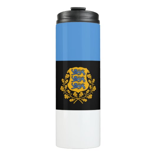 Estland Travel Mug, patriotische estnische Flagge Thermosbecher (Vorderseite)