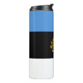 Estland Travel Mug, patriotische estnische Flagge Thermosbecher (Nach links gedreht)