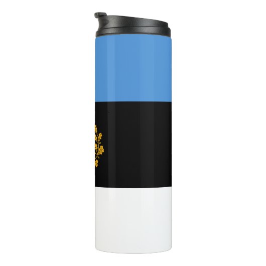 Estland Travel Mug, patriotische estnische Flagge Thermosbecher (Nach rechts gedreht)