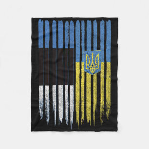 Estland Ukraine Estnisch Ukrainisch Flagge  Fleecedecke