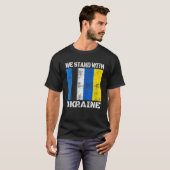 Estland unterstützt Ukrainisch stehen wir mit der T-Shirt (Vorne ganz)