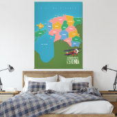 Estland Vintage Reiseplakatkarte Canvas Print Leinwanddruck (Insitu (Schlafzimmer))