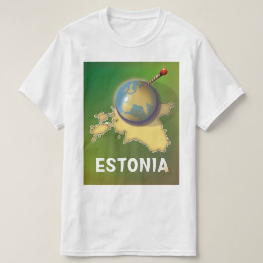 Estland Vintage Reiseplakatkarte T-Shirt (Design vorne)