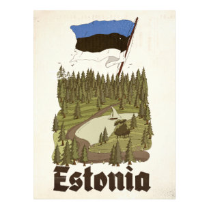 Estland Vintage-Reiseposter Fotodruck