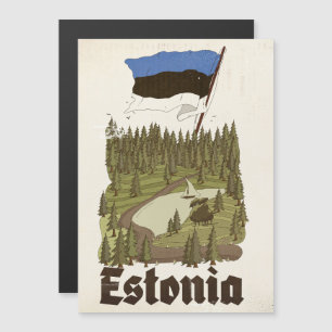 Estland Vintage-Reiseposter Magnetkarte