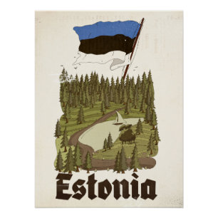Estland Vintage-Reiseposter Poster