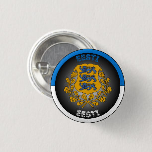 Estland Wappen Kreisform  Button