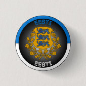 Estland Wappen Kreisform  Button (Vorderseite)