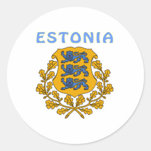 ESTLAND-Wappen Runder Aufkleber