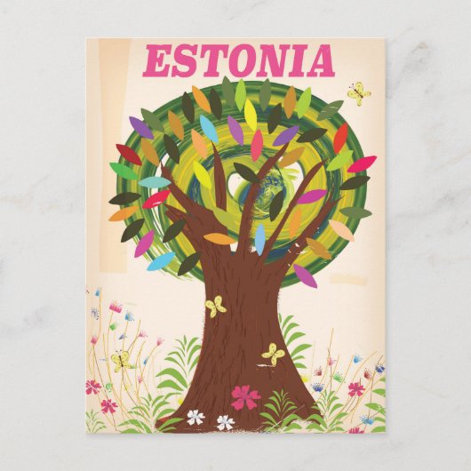 Estland Werbeurlaubsposter Postkarte (Vorderseite)