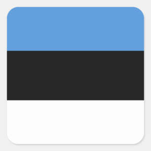 Estlandflagge Quadratischer Aufkleber