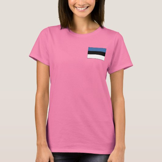 Estlands T - Shirt "Flag" und "Karte" (Vorderseite)