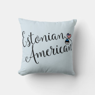 Estnisch American Enwined Hearts Throw Cushion Kissen