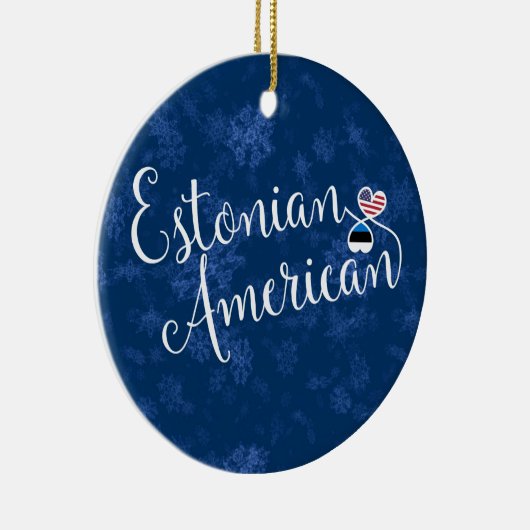Estnisch American Hearts, Christmas Tree Ornament, Keramik Ornament (Rechts)