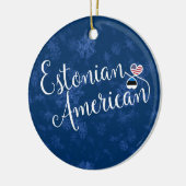 Estnisch American Hearts, Christmas Tree Ornament, Keramik Ornament (Links)