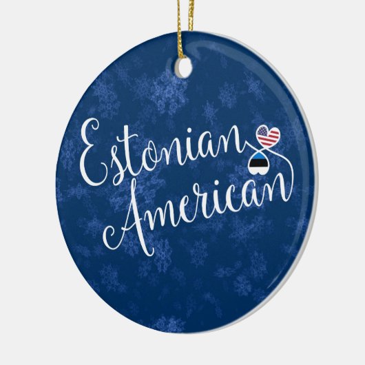 Estnisch American Hearts, Christmas Tree Ornament, Keramik Ornament (Links)