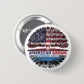 Estnisch American USA Treots Flag Button (Vorne & Hinten)