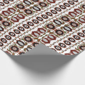 Estnisch antikes volkskundliches Kunstbild mit Blu Geschenkpapier (Ecke)