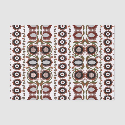 Estnisch antikes volkskundliches Kunstbild mit Blu Seidenpapier (Vorderseite)