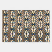 Estnisch blaue und gelbe Blumenkunst Geschenkpapier Set (Vorderseite 3)