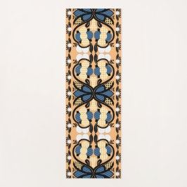 Estnisch blaue und gelbe Blumenkunst Yogamatte