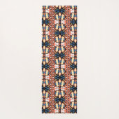 Estnisch blaue und gelbe Blumenkunst Yogamatte (Rückseite)