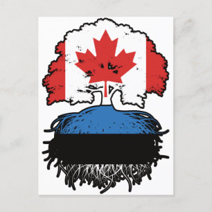 Estnisch Canadian Canada Treots Flag Postkarte