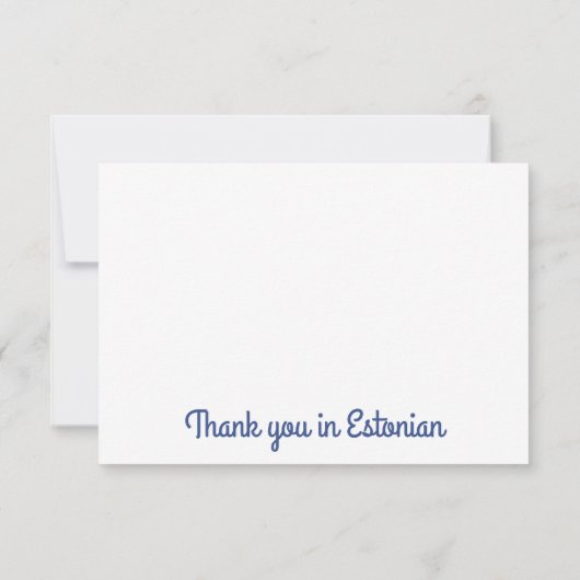 Estnisch Danke Karte (Rückseite)