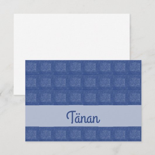 Estnisch Danke Karte (Vorne/Hinten)