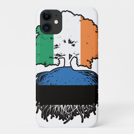 Estnisch Irish Ireland Tree Roots Flag Case-Mate iPhone Hülle (Rückseite)