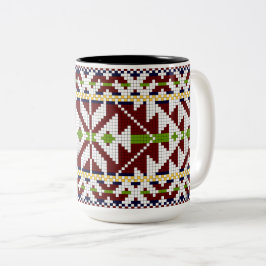 Estnisch Kolga-Jaani National Belt Pattern Zweifarbige Tasse