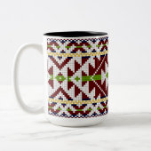 Estnisch Kolga-Jaani National Belt Pattern Zweifarbige Tasse (Links)