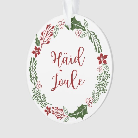 Estnisch MerChristmas Wreath, Häid jõule Ornament (Vorderseite)